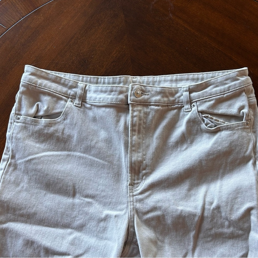 H&M Cream Wide Leg Jeans